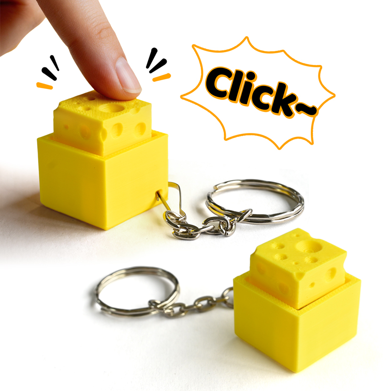 3D Printing Keyboard - Drukowany w 3D serowy brelok do