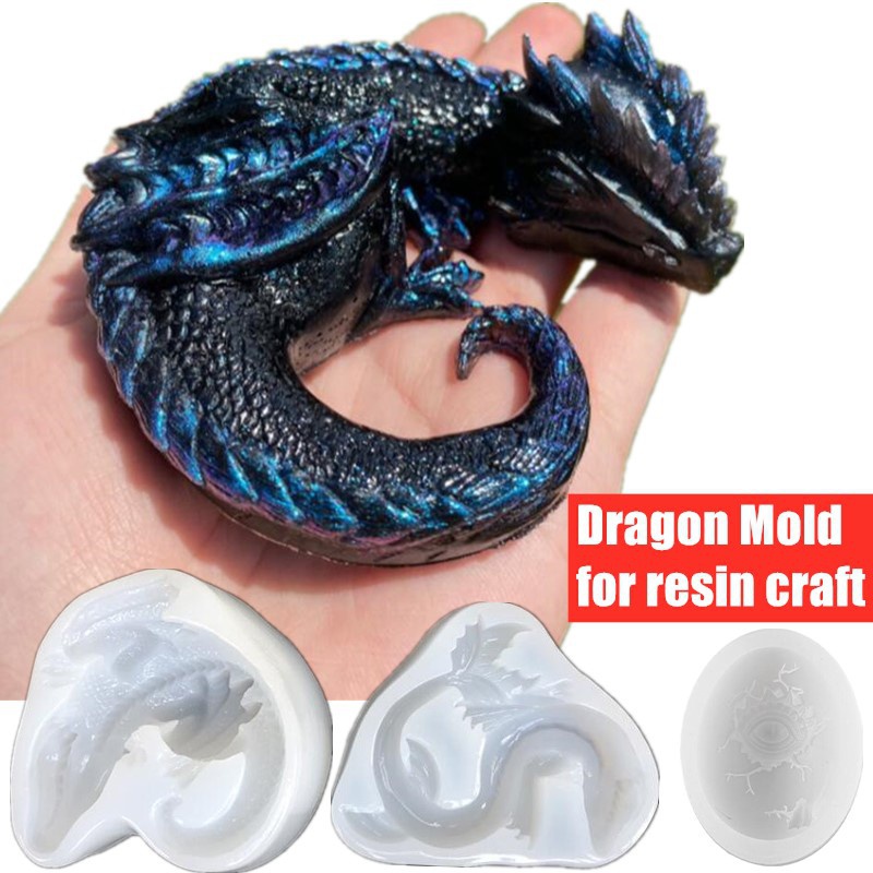 3D Printing Egg - 3-stylowe lustro śpiący smok dinozaur morze