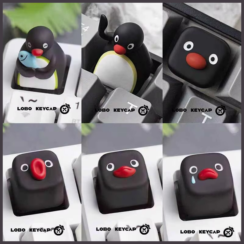 3D Printing Keyboard - Urocze pingwiny, seria Pingu, personalizowane nakładki