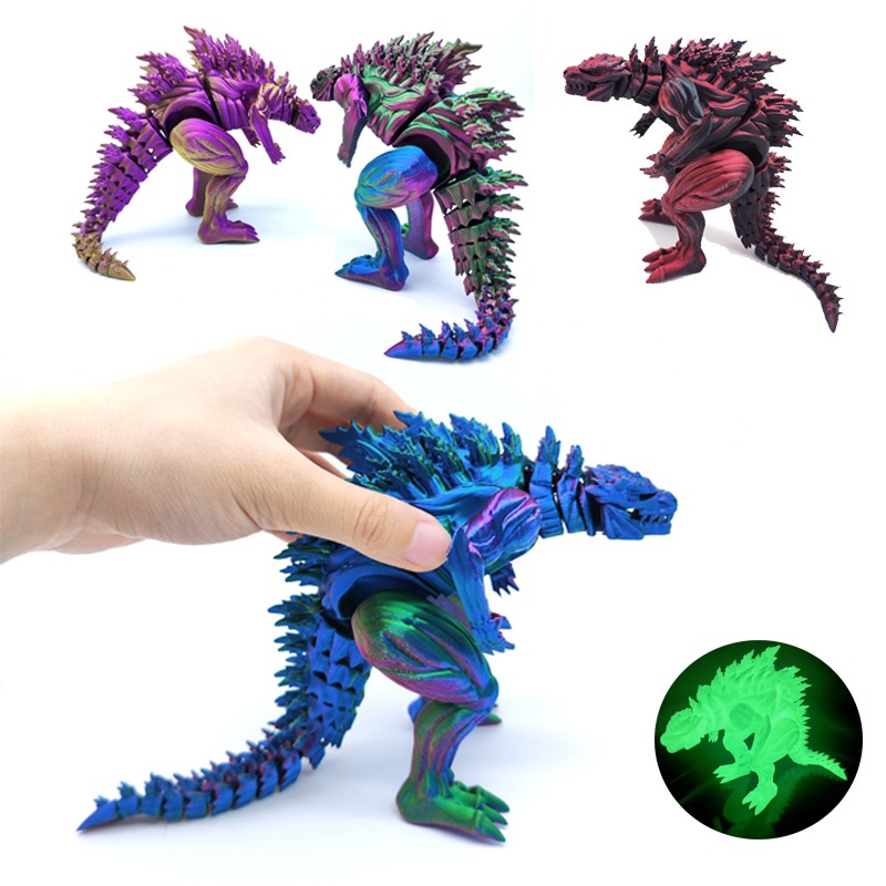 3D Printing Examples - Figurka dinozaura z mięśniami, drukowana 3D,