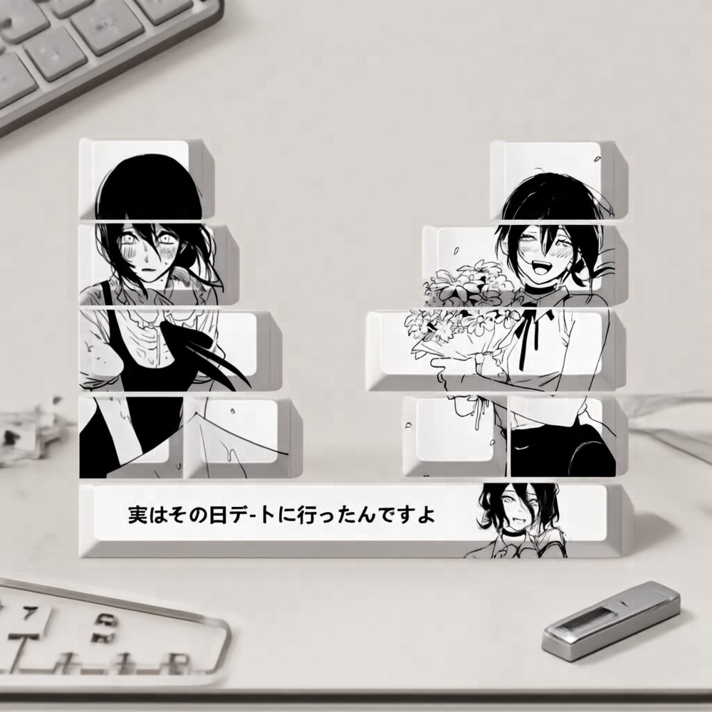 3D Printing Keyboard - 11 klawiszy/zestaw Keycapów z motywem anime