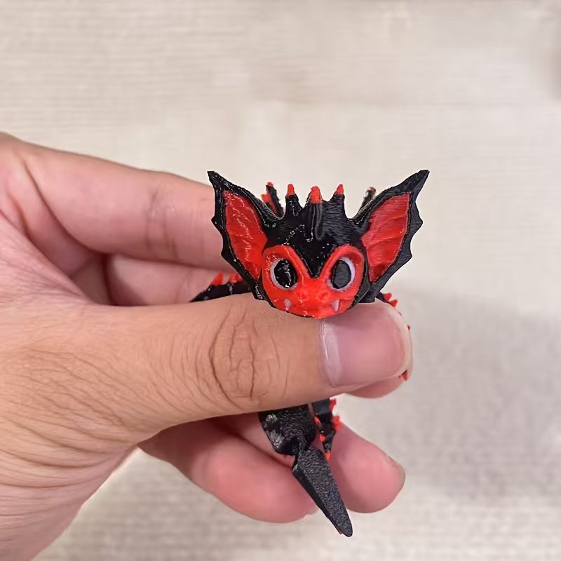 3D Printing Egg - Figurka uroczego smoka nietoperza drukowana w