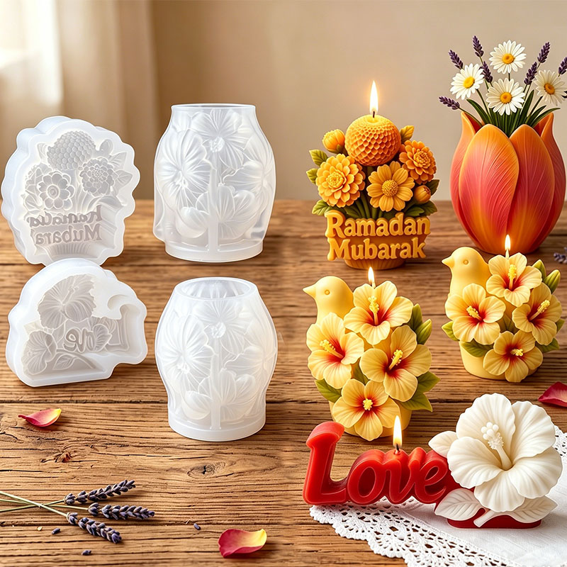 3D Printing Vase - Forma silikonowa 3D na świece w
