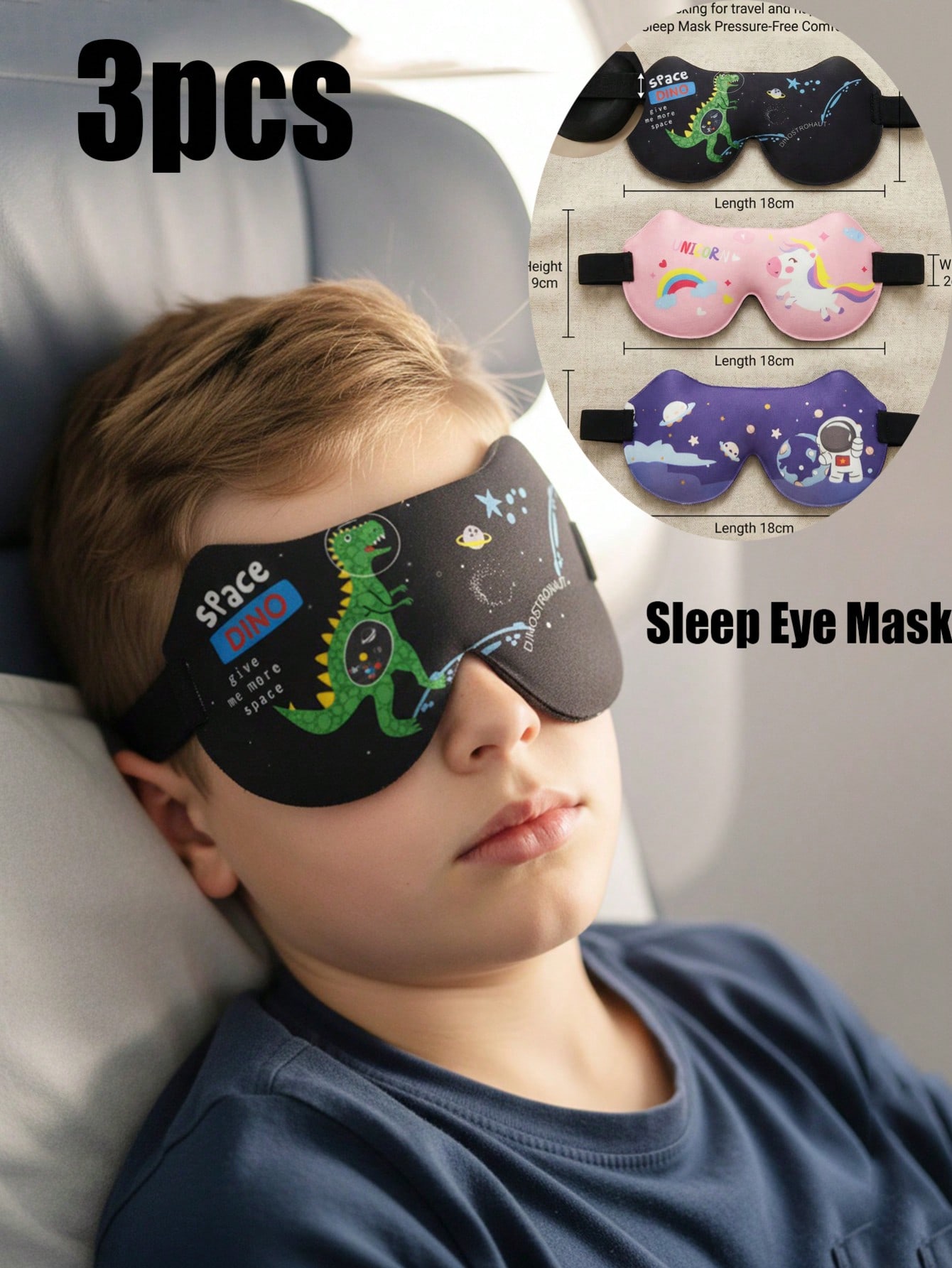 3 szt. Maska do spania 3D Ster – 3D Printing Mask recenzja i cena