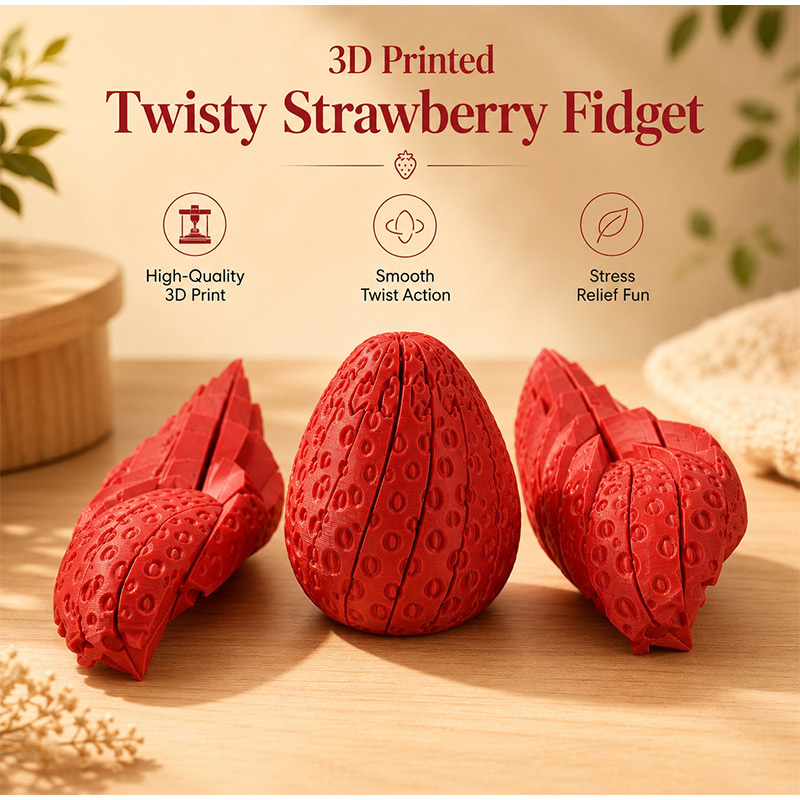 Skręcana Truskawkowa Jajko 3D  – 3D Printing Food recenzja i cena