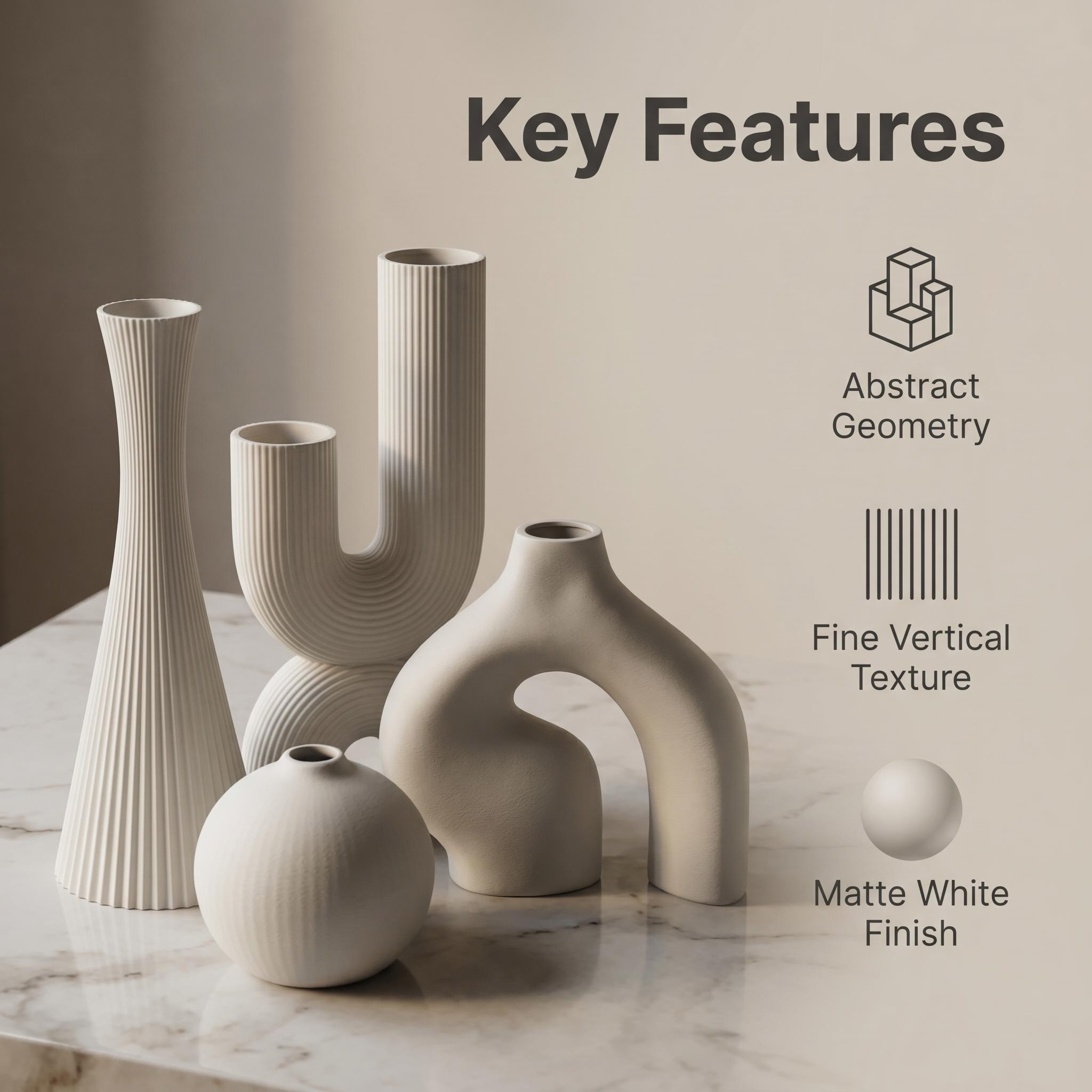 4 szt. Zestaw dekoracyjnych wa – 3D Printing Vase recenzja i cena