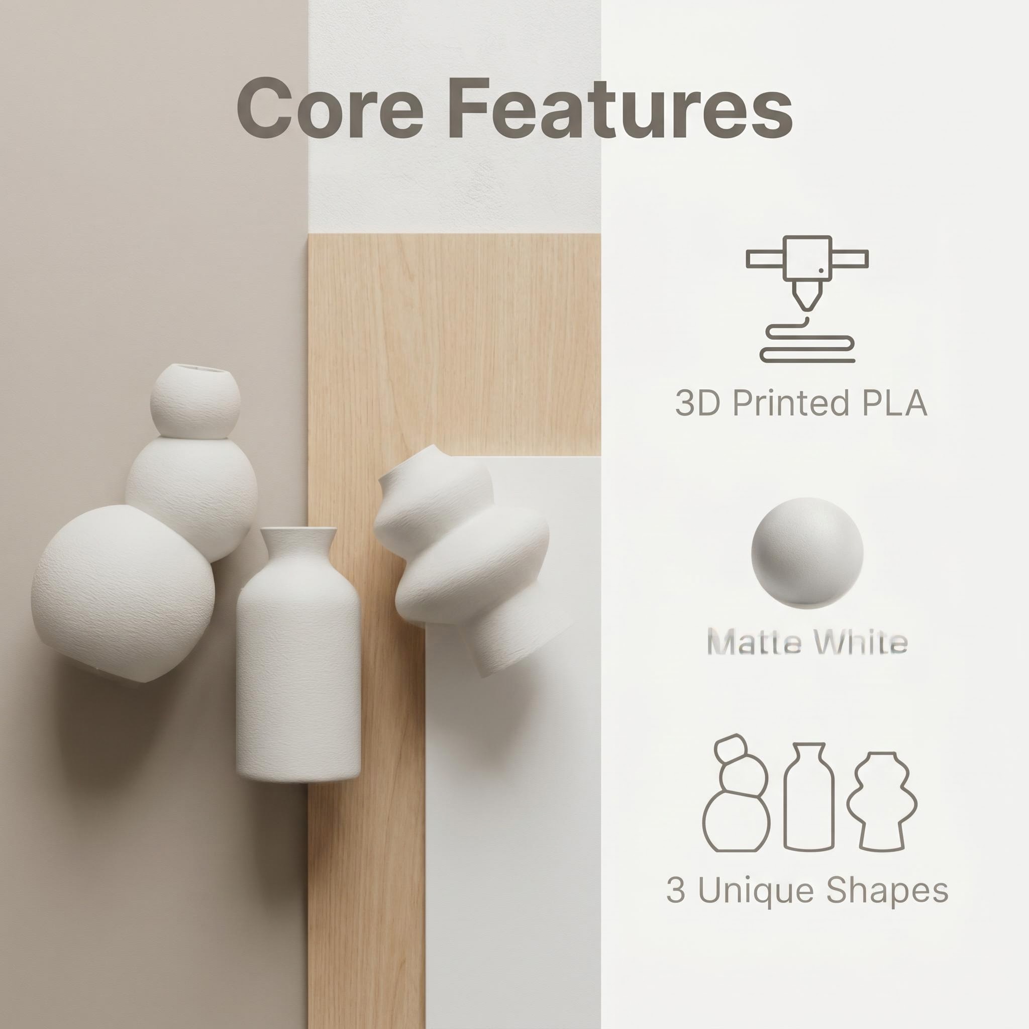 3-częściowy zestaw matowych, m – 3D Printing Vase recenzja i cena