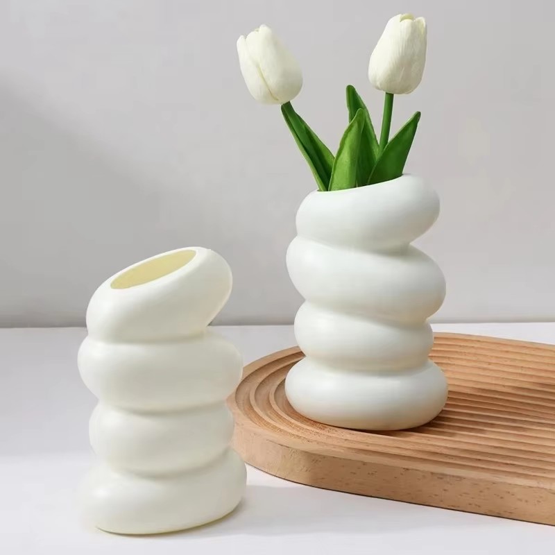 1PC Plastikowy spiralny biały  – 3D Printing Vase recenzja i cena