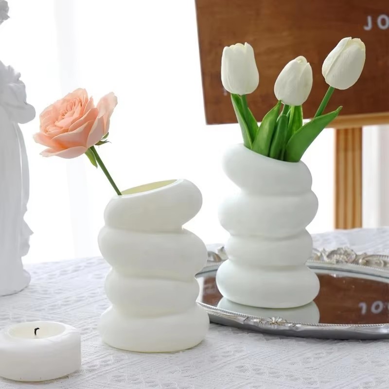 1PC Plastikowy spiralny biały  – 3D Printing Vase recenzja i cena